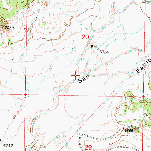 Topographic Map of Arroyo Hondo, NM