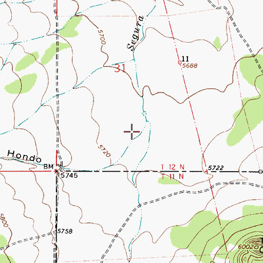 Topographic Map of Arroyo Hondo, NM
