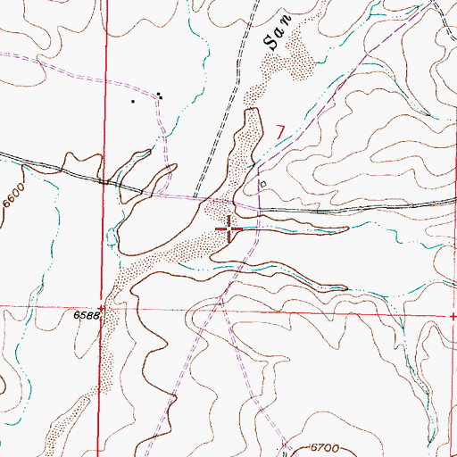 Topographic Map of Arroyo Jarido, NM