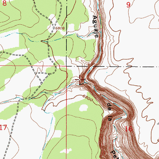 Topographic Map of Arroyo Noria, NM