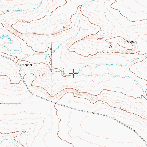 Topographic Map of Arroyo Ojo Verde, NM