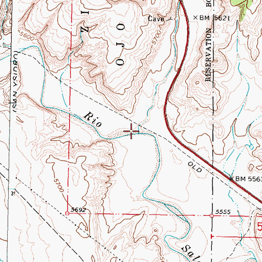 Topographic Map of Arroyo Peasco, NM