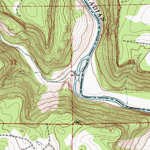 Topographic Map of Arroyo Piedra Lumbre, NM