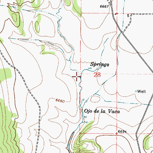 Topographic Map of Arroyo Salado, NM