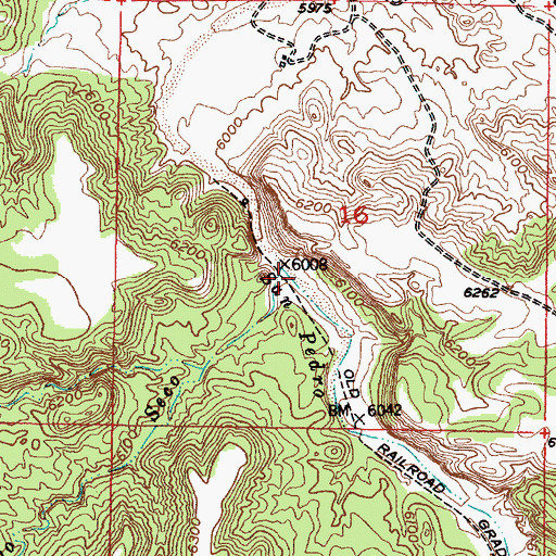 Topographic Map of Arroyo Seco, NM