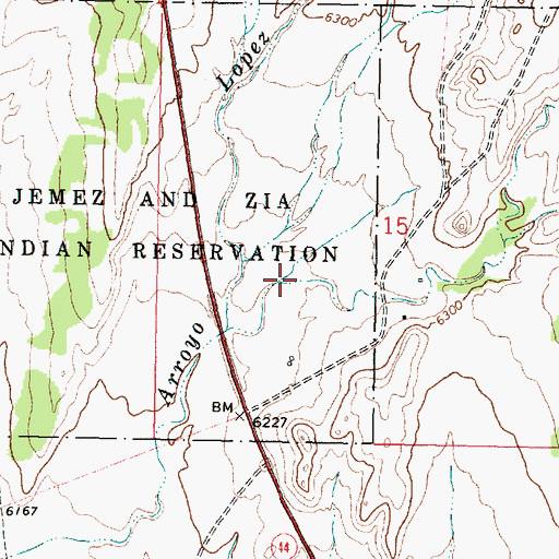 Topographic Map of Arroyo Semilla, NM