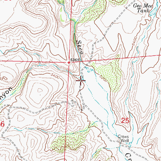 Topographic Map of Ash Canyon, NM