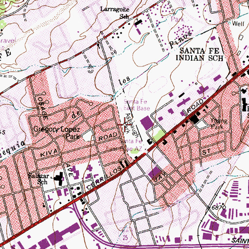 Topographic Map of Ashbaugh Park, NM