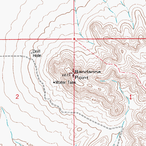 Topographic Map of Azotea Mesa, NM