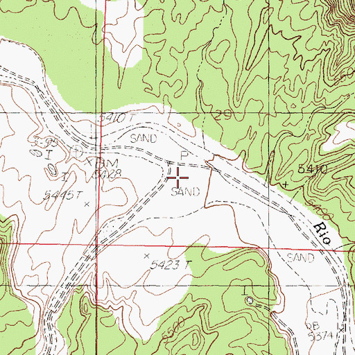 Topographic Map of Baca Canyon, NM