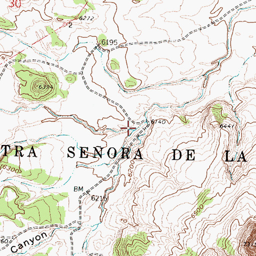 Topographic Map of Badlands Canyon, NM