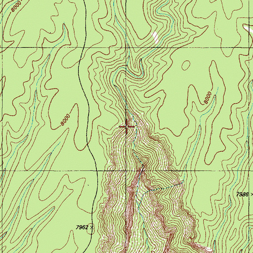 Topographic Map of Outlet Canyon, AZ