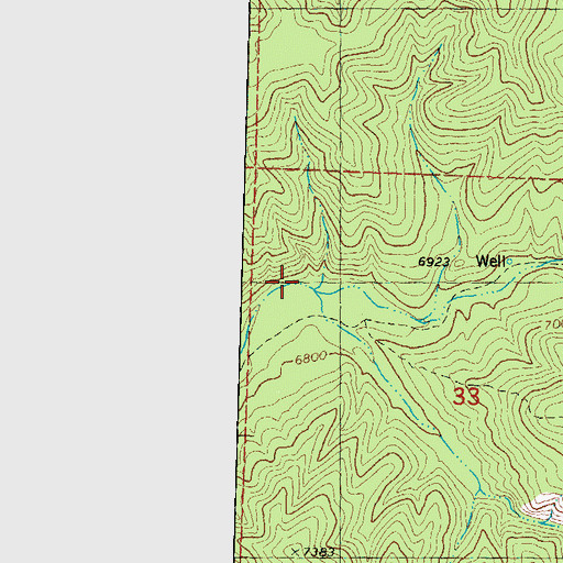 Topographic Map of Baily Creek, NM