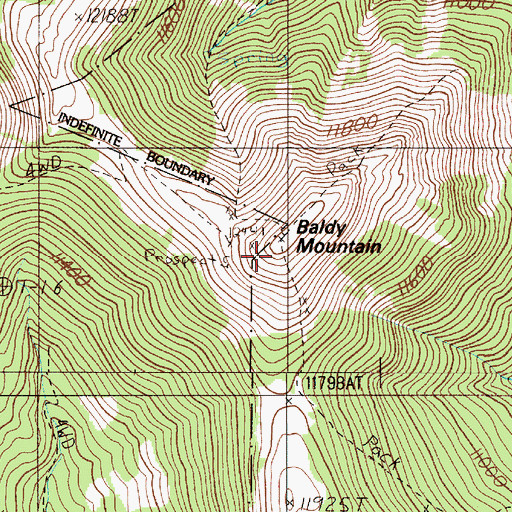 Topographic Map of Baldy Mountain, NM