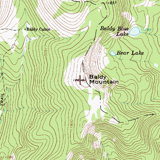Topographic Map of Baldy Mountain, NM