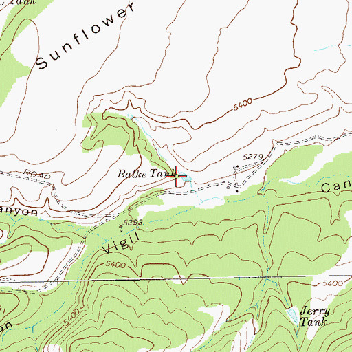 Topographic Map of Balke Tank, NM