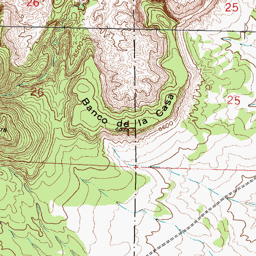 Topographic Map of Banco de la Casa, NM