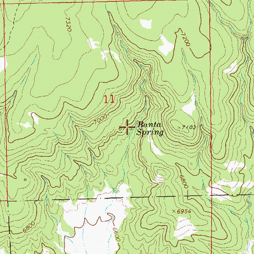 Topographic Map of Banta Spring, NM
