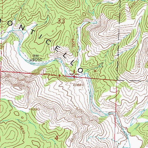 Topographic Map of Bar A Canyon, NM