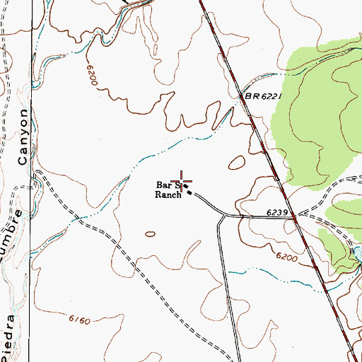 Topographic Map of Bar S Ranch, NM