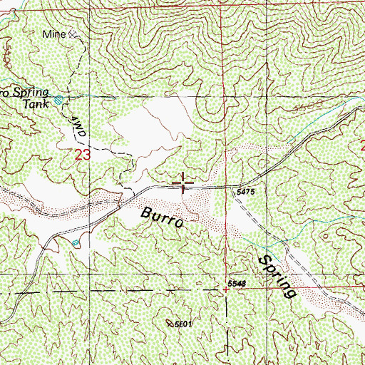 Topographic Map of Bar Six Canyon, NM