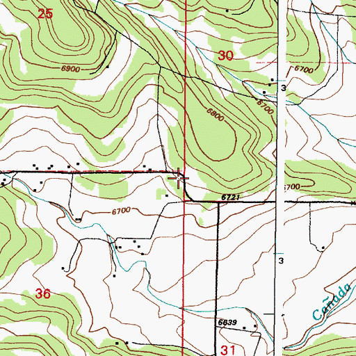 Topographic Map of Barales School, NM