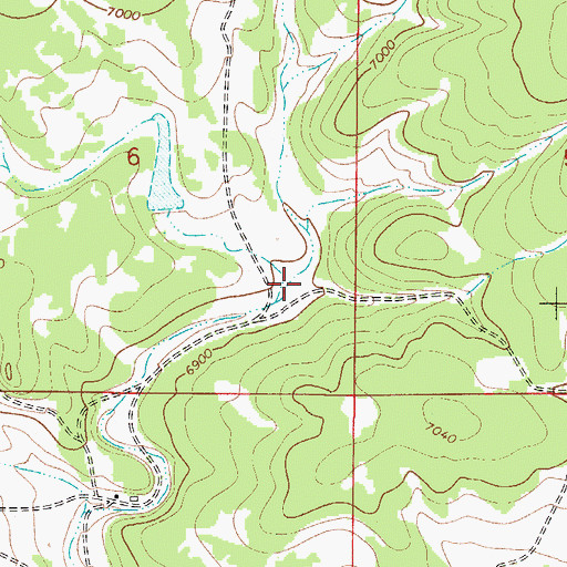 Topographic Map of Barbero Canyon, NM