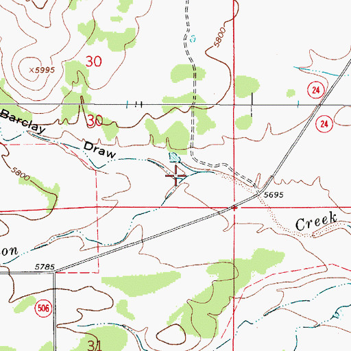 Topographic Map of Barclay Draw, NM