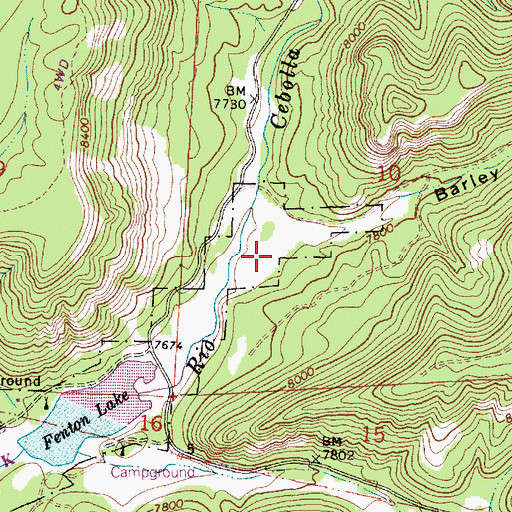 Topographic Map of Barley Canyon, NM