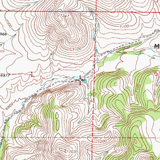 Topographic Map of Barnet Tank, NM