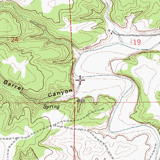 Topographic Map of Barrel Canyon, NM