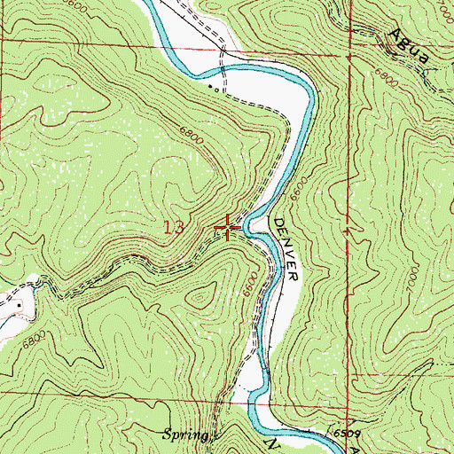 Topographic Map of Barrella Canyon, NM