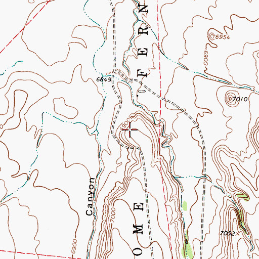 Topographic Map of Bartolome Fernandez Grant, NM