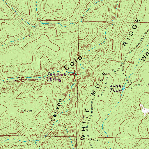 Topographic Map of Basin Canyon, NM