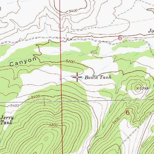 Topographic Map of Basin Tank, NM