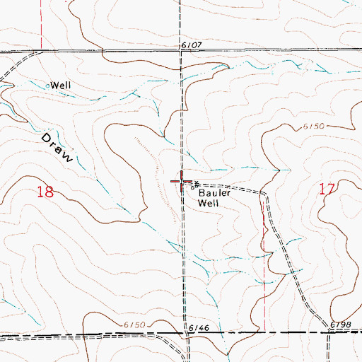 Topographic Map of Bauler Well, NM