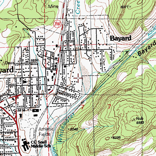 Topographic Map of Bayard Canyon, NM