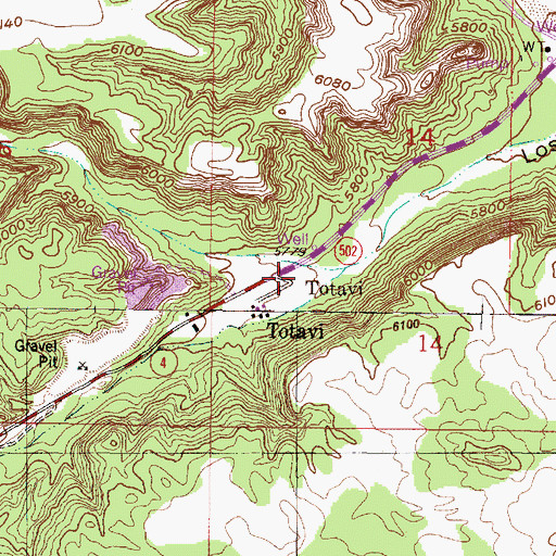 Topographic Map of Bayo Canyon, NM