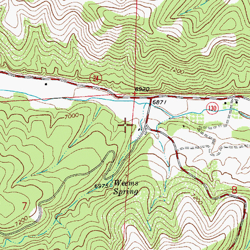 Topographic Map of Bear Canyon, NM