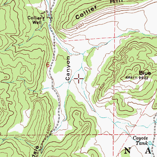 Topographic Map of Bear Canyon, NM