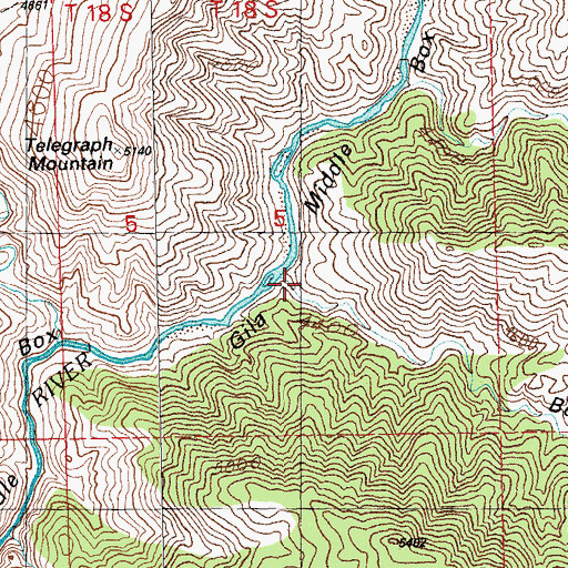 Topographic Map of Bear Canyon, NM