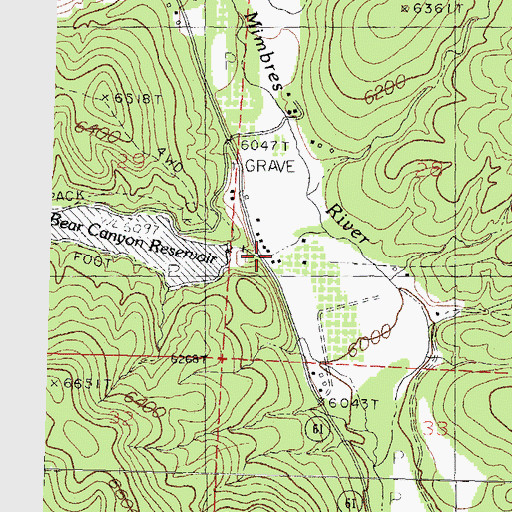 Topographic Map of Bear Canyon, NM