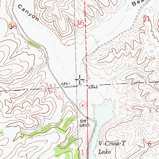 Topographic Map of Bear Canyon, NM