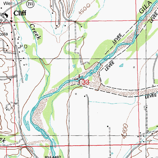 Topographic Map of Bear Creek, NM