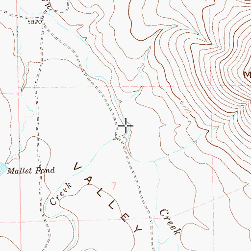 Topographic Map of Bear Creek, NM