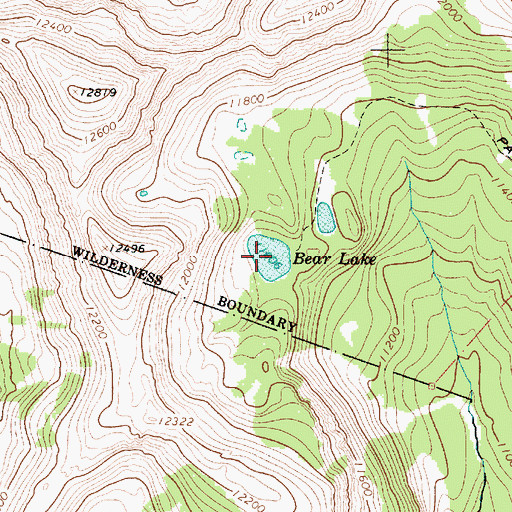 Topographic Map of Bear Lake, NM