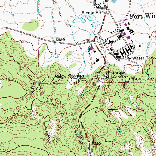 Topographic Map of Bear Spring, NM