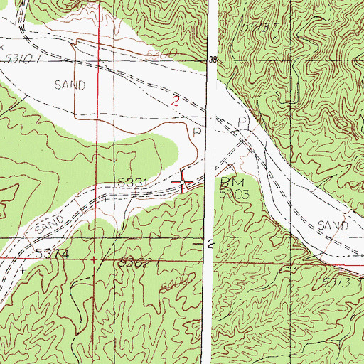 Topographic Map of Bear Springs Canyon, NM