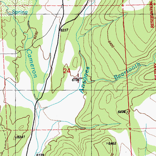 Topographic Map of Beartooth Creek, NM