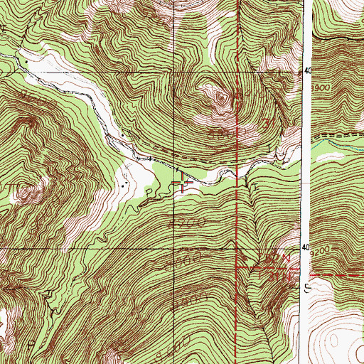 Topographic Map of Beaver Creek, NM